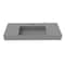 Castello Usa Juniper 48 in Solid Surface Wall-Mounted Bathroom Sink in Gray CB-GM-2056-48-G - alternate 1